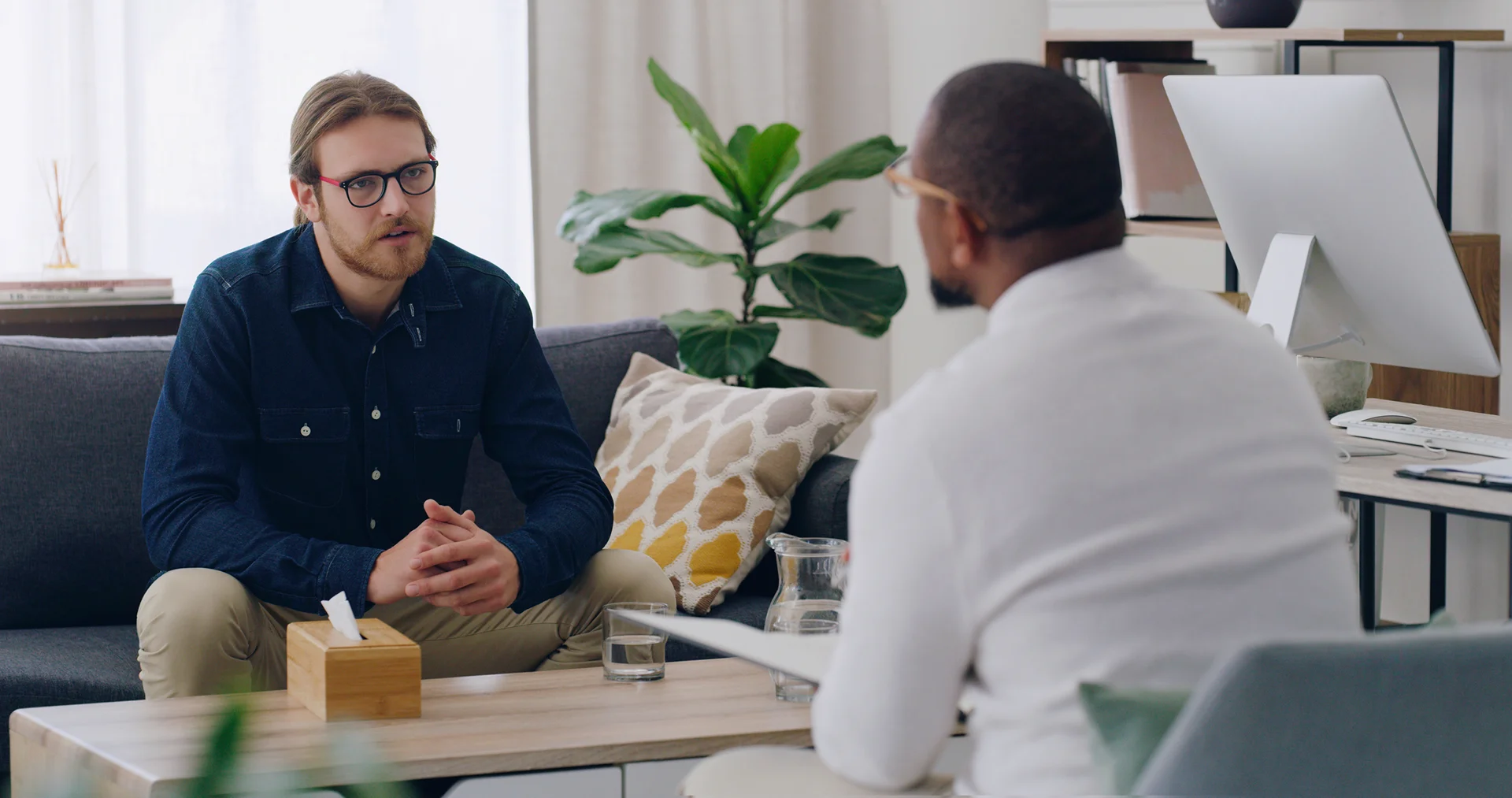 male patient anf doctor during consultation on testosterone therapy