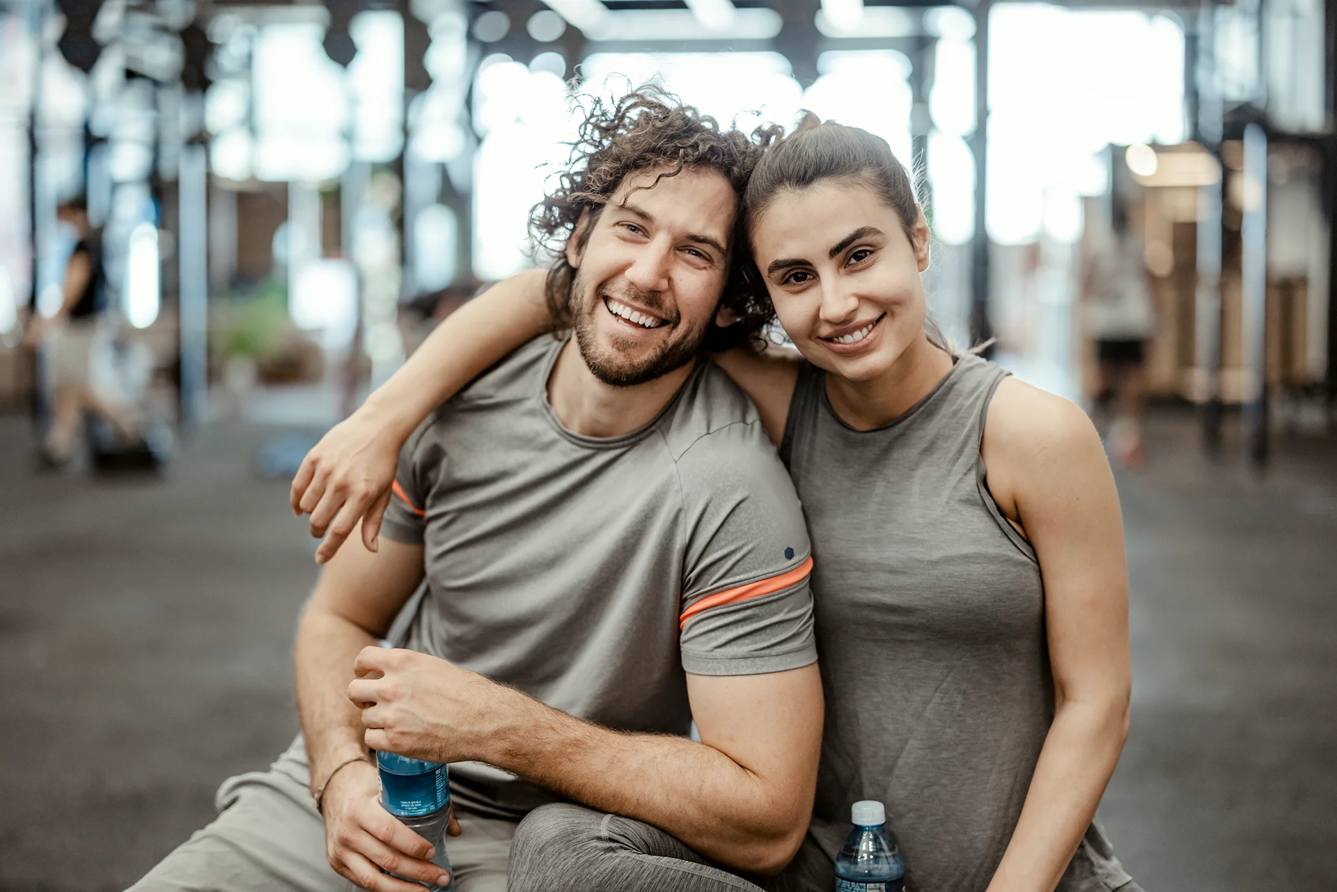 couple workout together