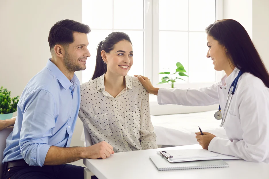 couple had consultation with their doctor